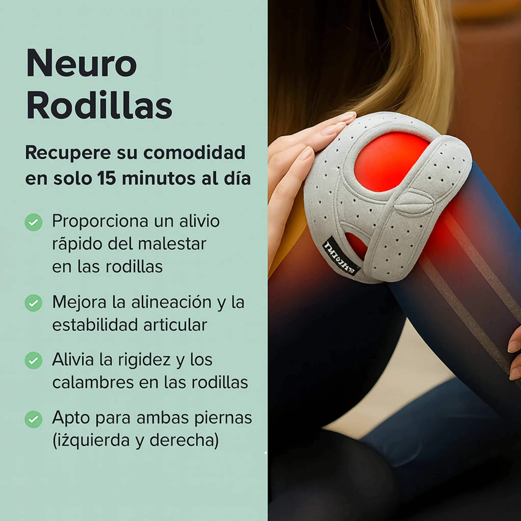 Rodillera Rotuliana NeuroRodillas — Realinea la Articulación de la Rodilla Durante tus Movimientos - Image 3