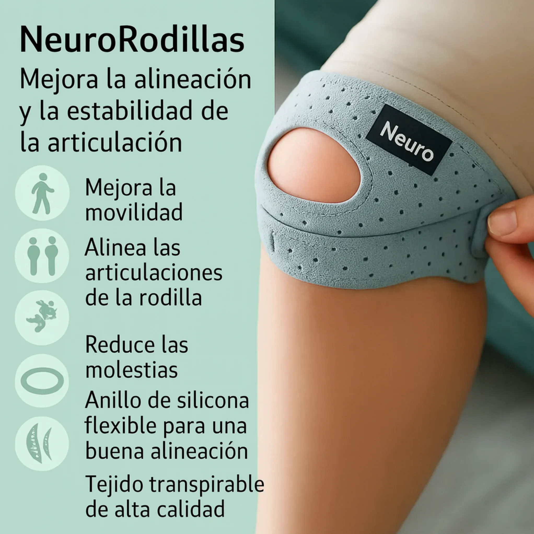 Rodillera Rotuliana NeuroRodillas — Realinea la Articulación de la Rodilla Durante tus Movimientos - Image 4