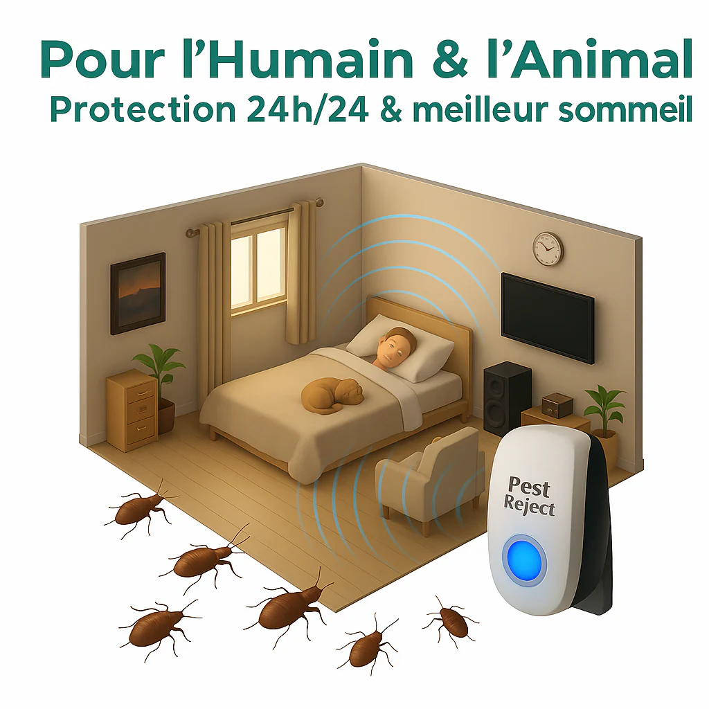 Pest Reject | Ultrasons contre les acariens, les puces, les punaises de lit, les mites et les moustiques - Image 4